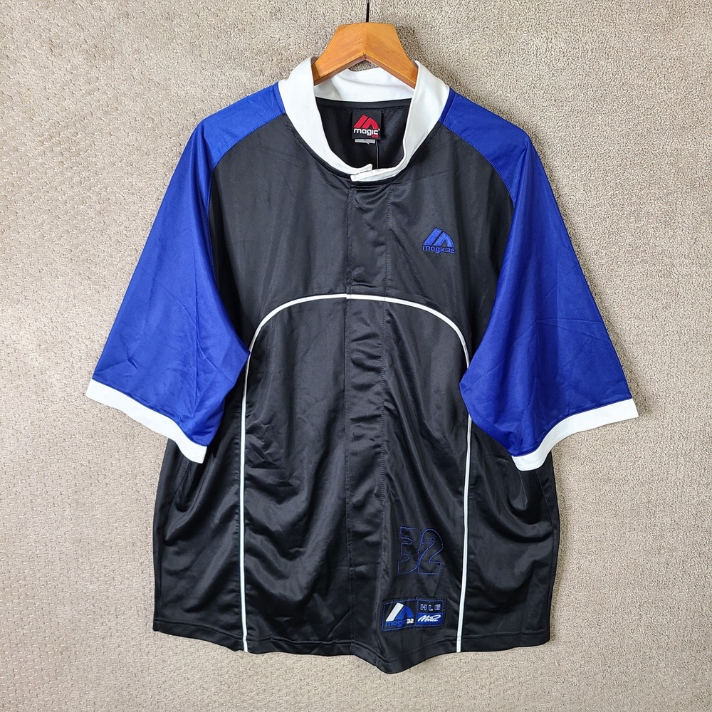 Vintage Majestic Magic 32 Fifty50 Shooter Jersey Mens XL Black Blue MLB Sample‎